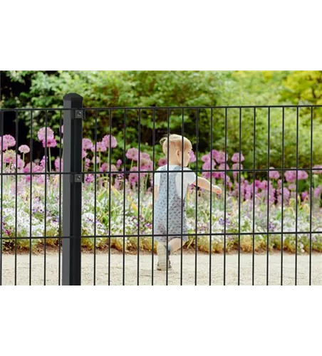 Doppelstabmattenzaun 123 x 251 cm, anthrazit, 8/6/8, Standard