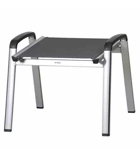 MWH Gartenhocker Elements Textilgewebe 54 cm x 58 cm x 49 cm silber-anthrazit